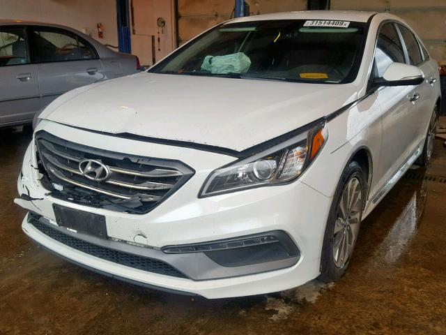 5NPE34AF6FH212758 - 2015 HYUNDAI SONATA SPO WHITE photo 2