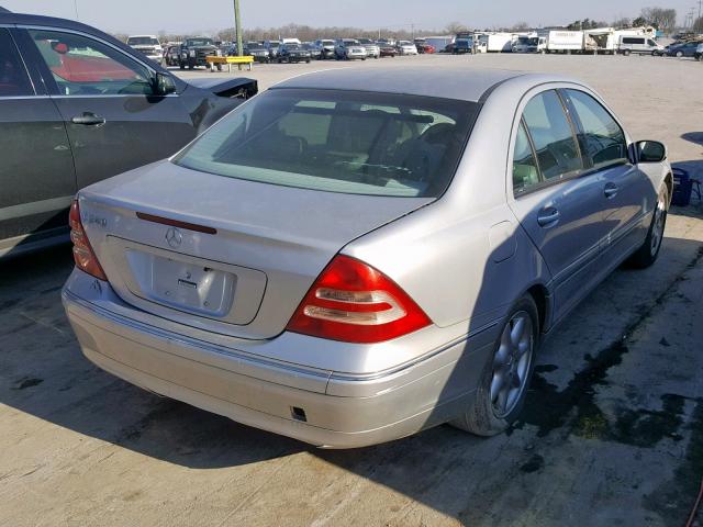 WDBRF61J03F366797 - 2003 MERCEDES-BENZ C 240 SILVER photo 4