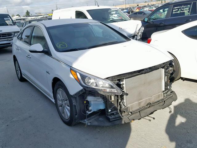 KMHE24L39HA074435 - 2017 HYUNDAI SONATA HYB WHITE photo 1