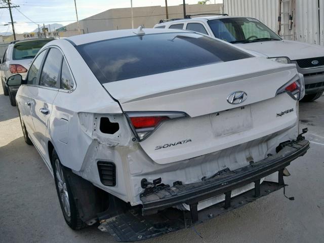 KMHE24L39HA074435 - 2017 HYUNDAI SONATA HYB WHITE photo 3