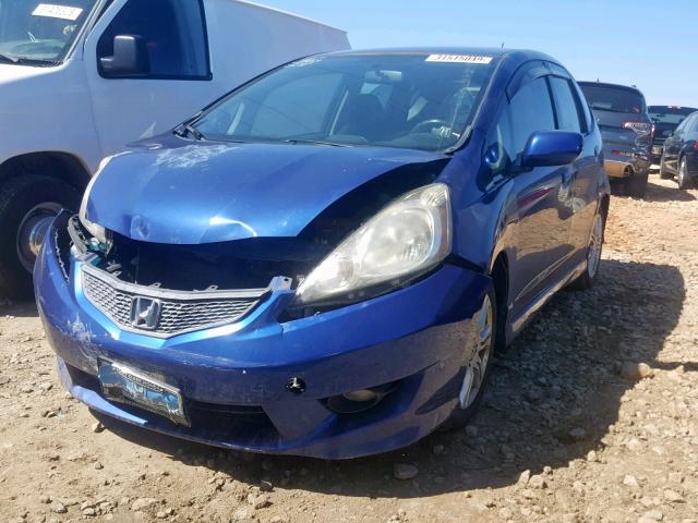 JHMGE8H42AS005386 - 2010 HONDA FIT SPORT BLUE photo 2