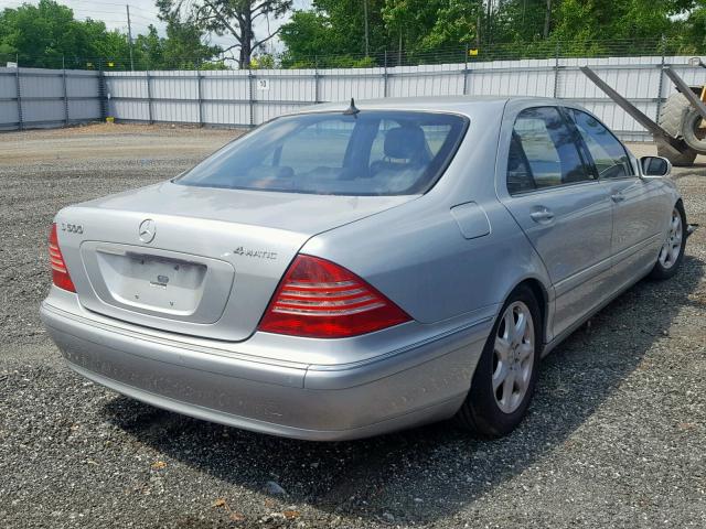 WDBNG84J54A417034 - 2004 MERCEDES-BENZ S 500 4MAT SILVER photo 4