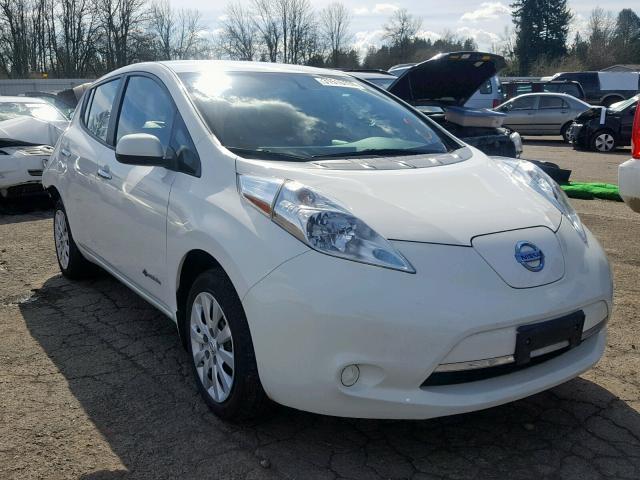 1N4AZ0CP3FC301085 - 2015 NISSAN LEAF S WHITE photo 1