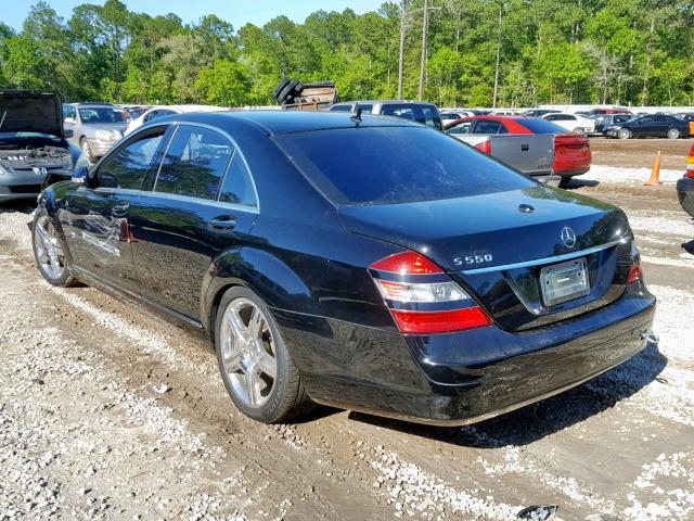 WDDNG71X87A050306 - 2007 MERCEDES-BENZ S 550 BLACK photo 3