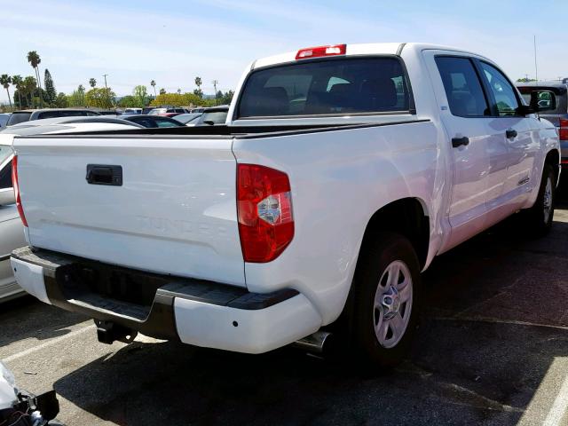 5TFEM5F13JX125171 - 2018 TOYOTA TUNDRA CRE WHITE photo 4