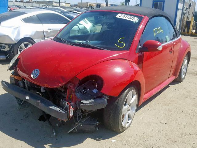 3VWSG31Y76M322275 - 2006 VOLKSWAGEN NEW BEETLE წითელი ფოტო 2