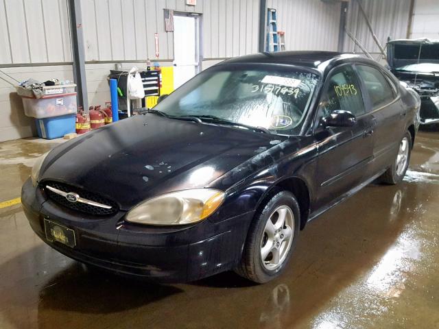 1FAFP55232A204422 - 2002 FORD TAURUS SES BLACK photo 2