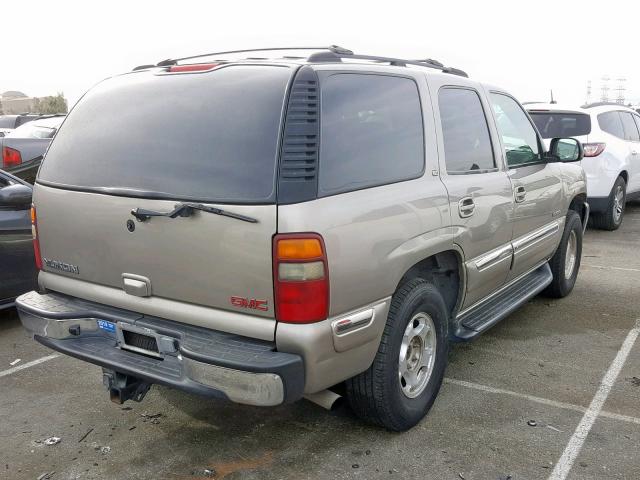 1GKEK13T61R144763 - 2001 GMC YUKON BEIGE photo 4