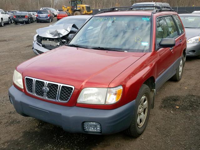 JF1SF63562H738932 - 2002 SUBARU FORESTER L RED photo 2