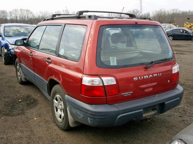 JF1SF63562H738932 - 2002 SUBARU FORESTER L RED photo 3