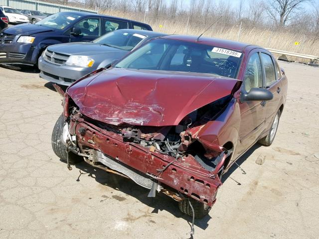 1FAHP34N37W299048 - 2007 FORD FOCUS ZX4 MAROON photo 2