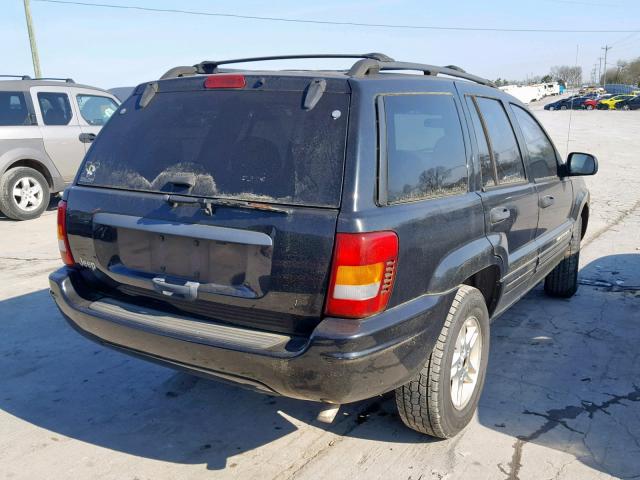 1J4GX48S54C220613 - 2004 JEEP GRAND CHER BLACK photo 4