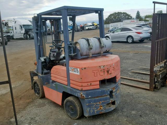 5FGCU30700761 - 1993 TOYOTA FORKLIFT ORANGE photo 3