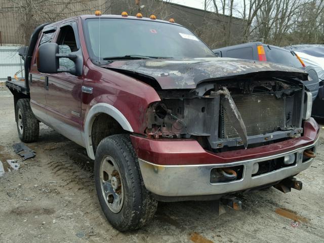 1FTWW31P75EA14848 - 2005 FORD F350 SRW S MAROON photo 1