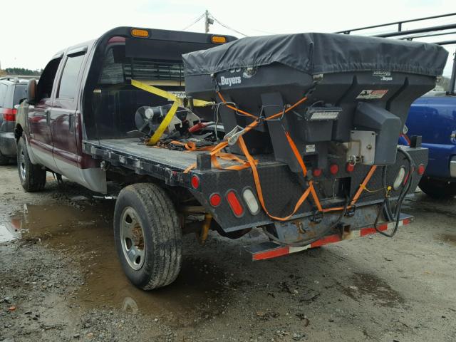 1FTWW31P75EA14848 - 2005 FORD F350 SRW S MAROON photo 3