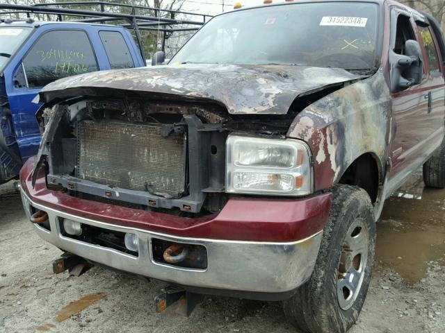 1FTWW31P75EA14848 - 2005 FORD F350 SRW S MAROON photo 9