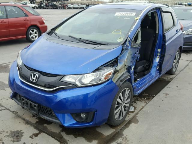 3HGGK5G89FM712080 - 2015 HONDA FIT EX BLUE photo 2