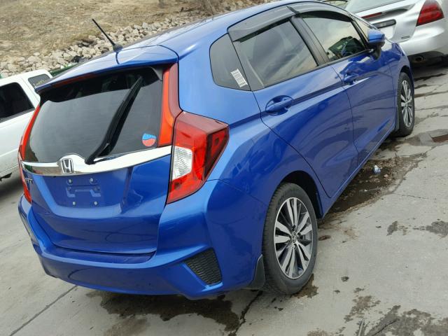 3HGGK5G89FM712080 - 2015 HONDA FIT EX BLUE photo 4