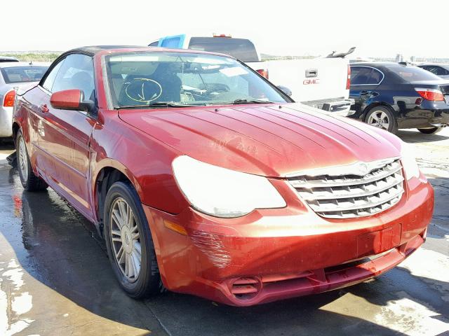 1C3LC55R58N626249 - 2008 CHRYSLER SEBRING TO BURGUNDY photo 1