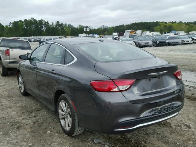 1C3CCCABXFN677580 - 2015 CHRYSLER 200 LIMITE GRAY photo 3