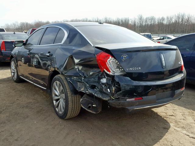 1LNHL9DK8DG608383 - 2013 LINCOLN MKS BLACK photo 3