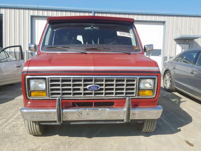 1FDEE14N2JHB59281 - 1988 FORD ECONOLINE RED photo 9
