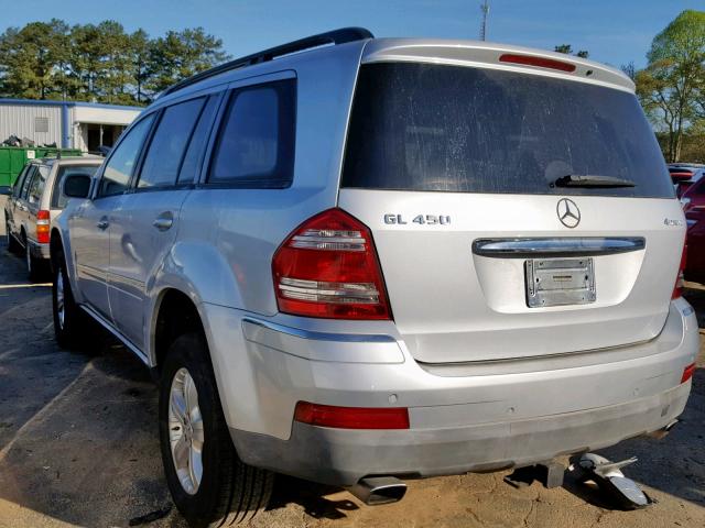 4JGBF71E57A108480 - 2007 MERCEDES-BENZ GL 450 4MA SILVER photo 3