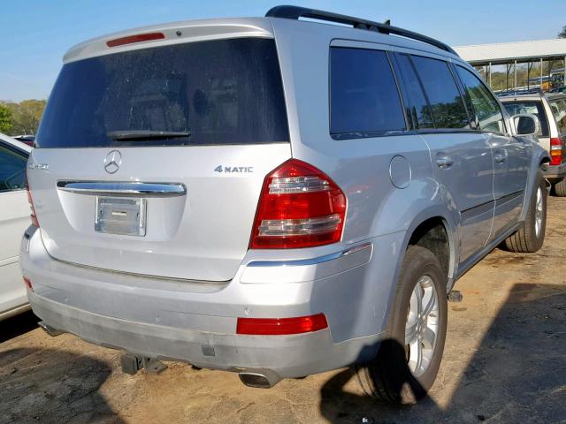 4JGBF71E57A108480 - 2007 MERCEDES-BENZ GL 450 4MA SILVER photo 4