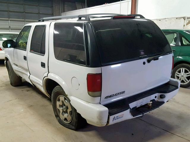 1GNDT13X24K123839 - 2004 CHEVROLET BLAZER WHITE photo 3