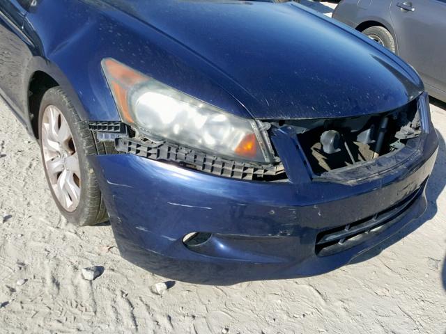 1HGCP36878A081772 - 2008 HONDA ACCORD EXL BLUE photo 9