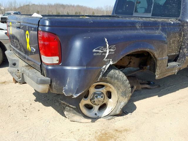 1FTYR11X3YPA15282 - 2000 FORD RANGER BLUE photo 9