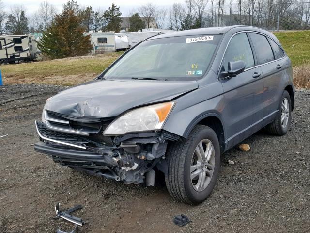 JHLRE4H79BC010645 - 2011 HONDA CR-V EXL GRAY photo 2