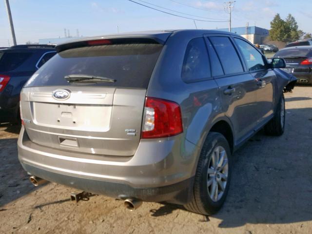 2FMDK4JC1DBA27591 - 2013 FORD EDGE SEL GRAY photo 4