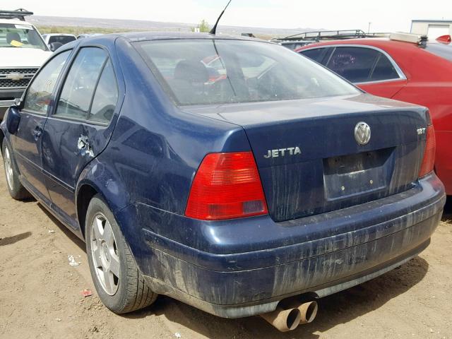 3VWSE69M52M111434 - 2002 VOLKSWAGEN JETTA GLS BLUE photo 3