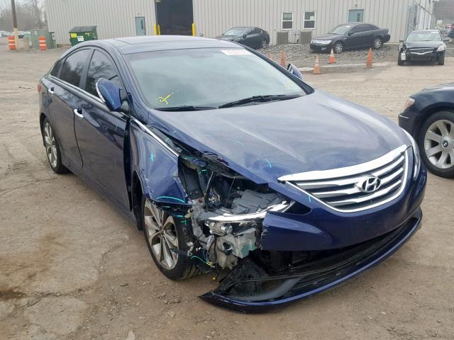 5NPEC4AC7EH919517 - 2014 HYUNDAI SONATA SE BLUE photo 1