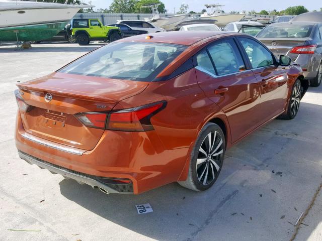 1N4BL4CV9KC169553 - 2019 NISSAN ALTIMA SR ORANGE photo 4