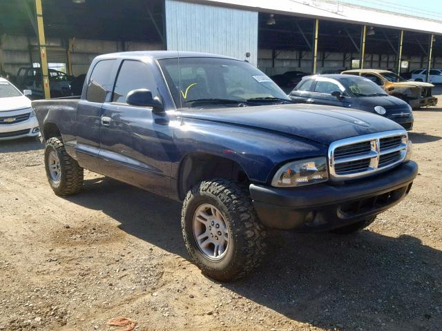 1D7HG12K44S750004 - 2004 DODGE DAKOTA SXT BLUE photo 1