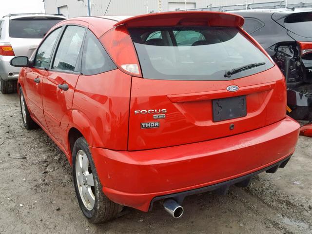 1FAFP37N37W206144 - 2007 FORD FOCUS ZX5 RED photo 3