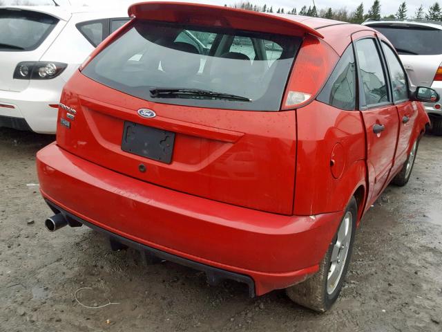 1FAFP37N37W206144 - 2007 FORD FOCUS ZX5 RED photo 4