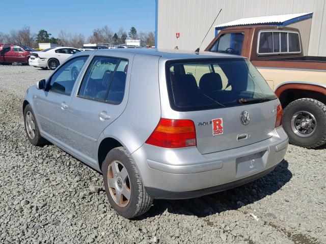 9BWGD21J814029428 - 2001 VOLKSWAGEN GOLF GLS SILVER photo 3