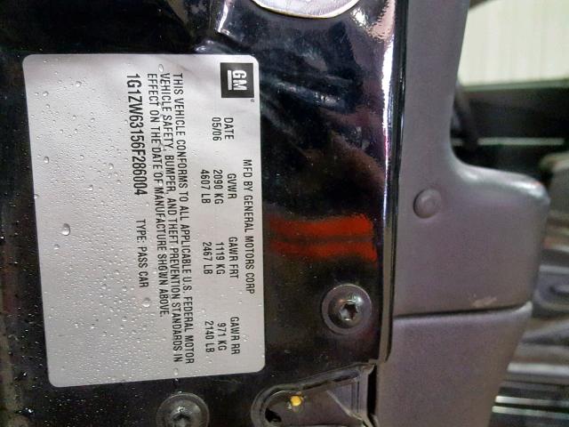 1G1ZW63156F286004 - 2006 CHEVROLET MALIBU MAX 黑色 照片 10