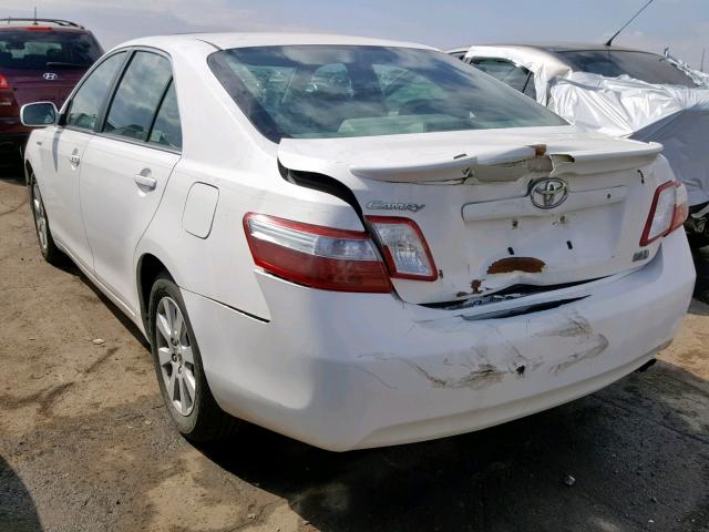 4T1BB46K78U046167 - 2008 TOYOTA CAMRY HYBR WHITE photo 3