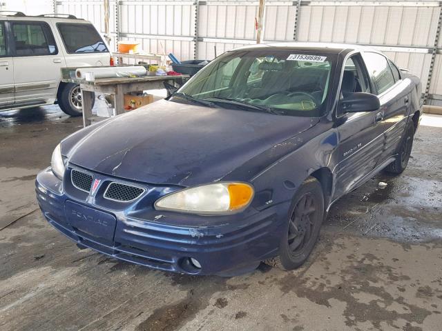 1G2NF52E41M598473 - 2001 PONTIAC GRAND AM S BLUE photo 2