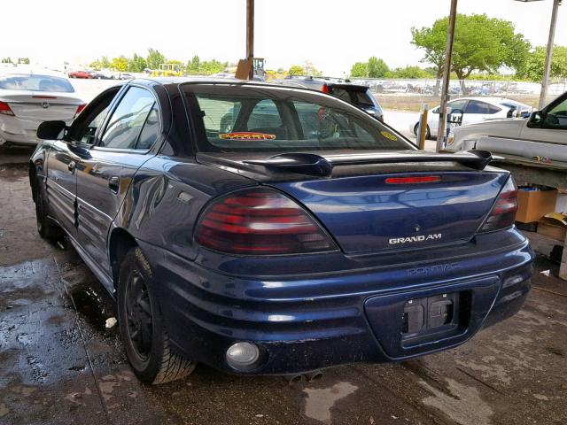 1G2NF52E41M598473 - 2001 PONTIAC GRAND AM S BLUE photo 3