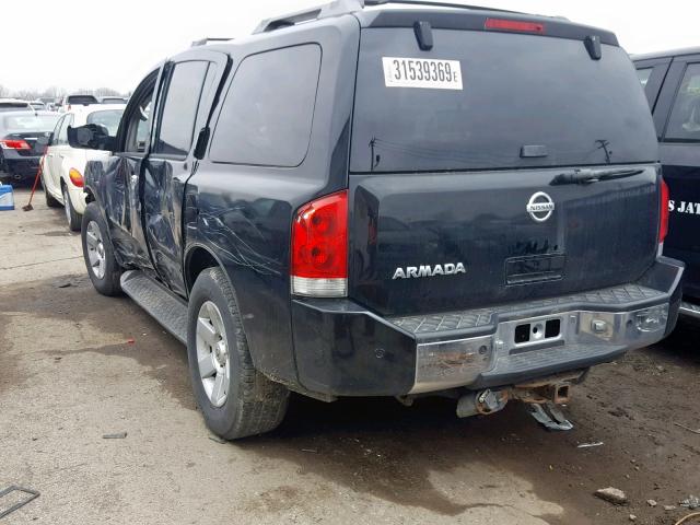 5N1AA08B84N719847 - 2004 NISSAN ARMADA SE BLACK photo 3