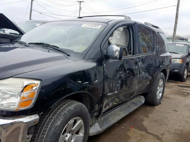 5N1AA08B84N719847 - 2004 NISSAN ARMADA SE BLACK photo 9