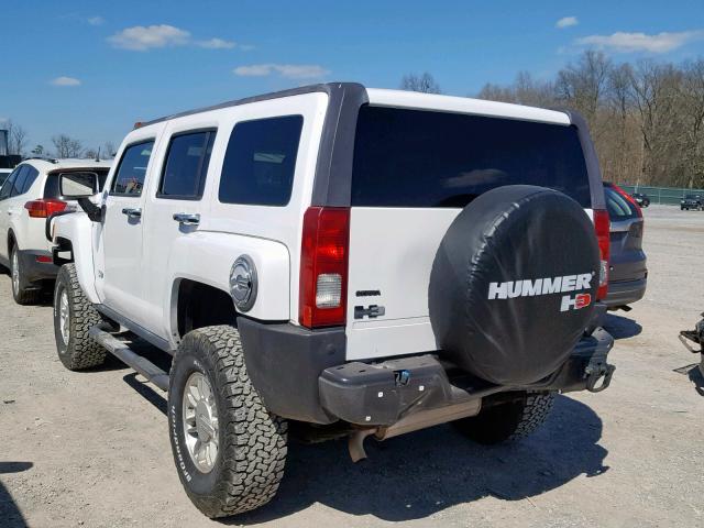 5GTDN13E678201860 - 2007 HUMMER H3 WHITE photo 3