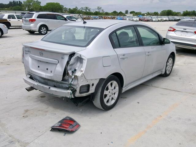 3N1AB6AP2AL691066 - 2010 NISSAN SENTRA 2.0 SILVER photo 4