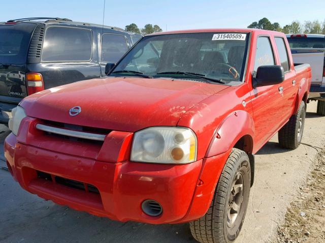 1N6ED27T64C427707 - 2004 NISSAN FRONTIER C RED photo 2