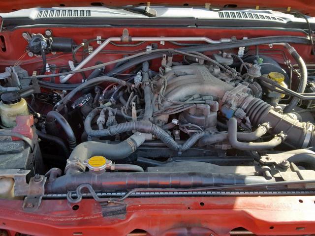 1N6ED27T64C427707 - 2004 NISSAN FRONTIER C RED photo 7